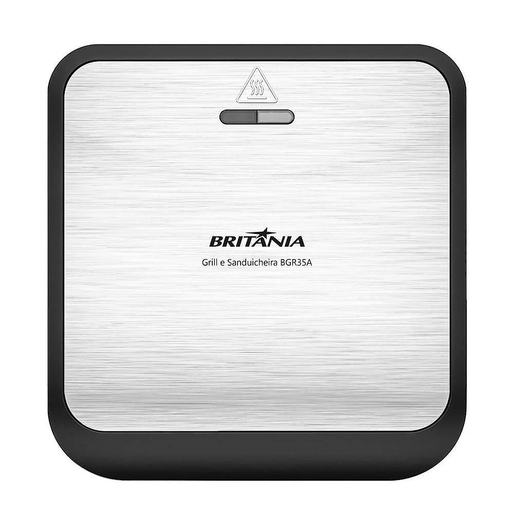 Grill E Sanduicheira Britânia 2 Em 1 Redstone 850W BGR35A 110V
