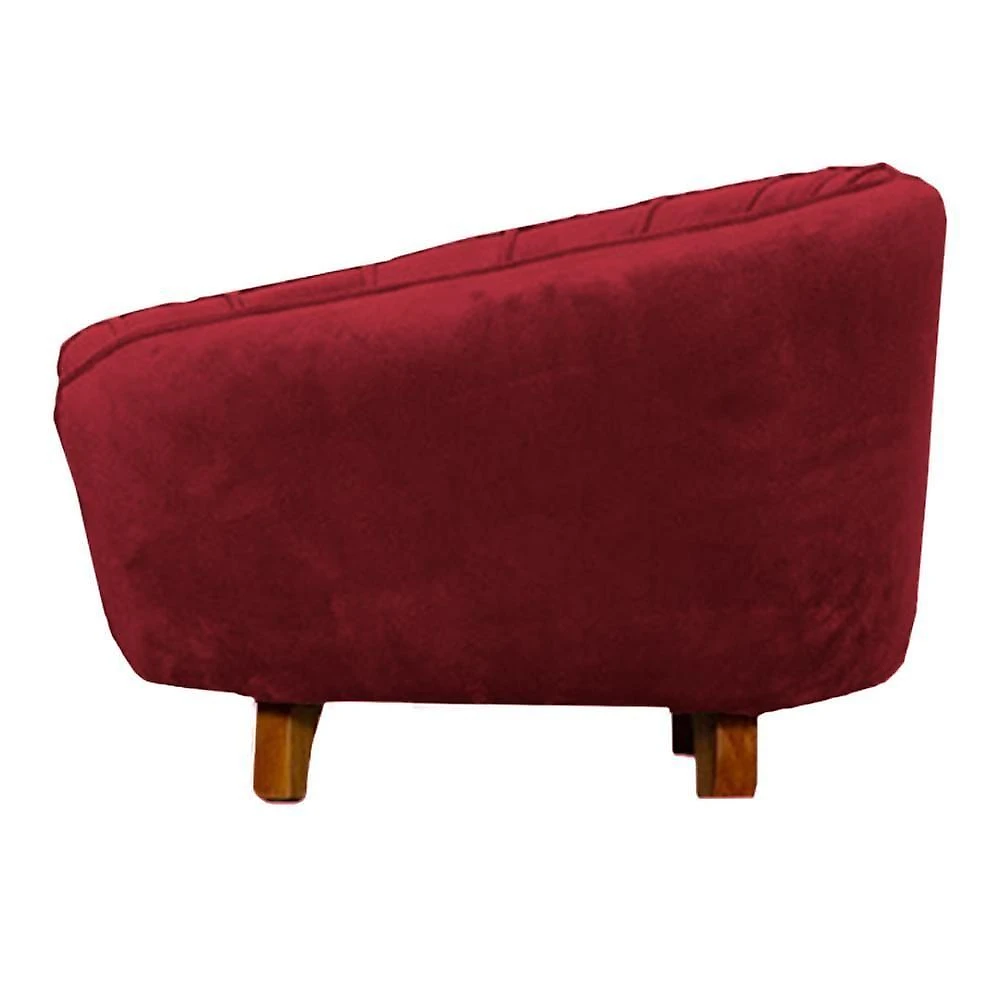 Poltrona Cama Caminha Pet Baby Laddi Veludo Vermelho Dvinn Vermelho