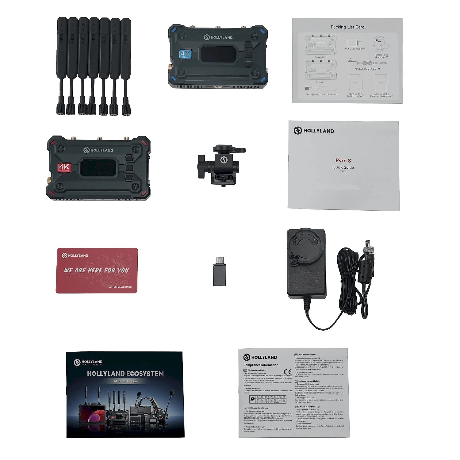 Sistema Transmissão Vídeo Hollyland Pyro S 4K HDMI/SDI Wireless