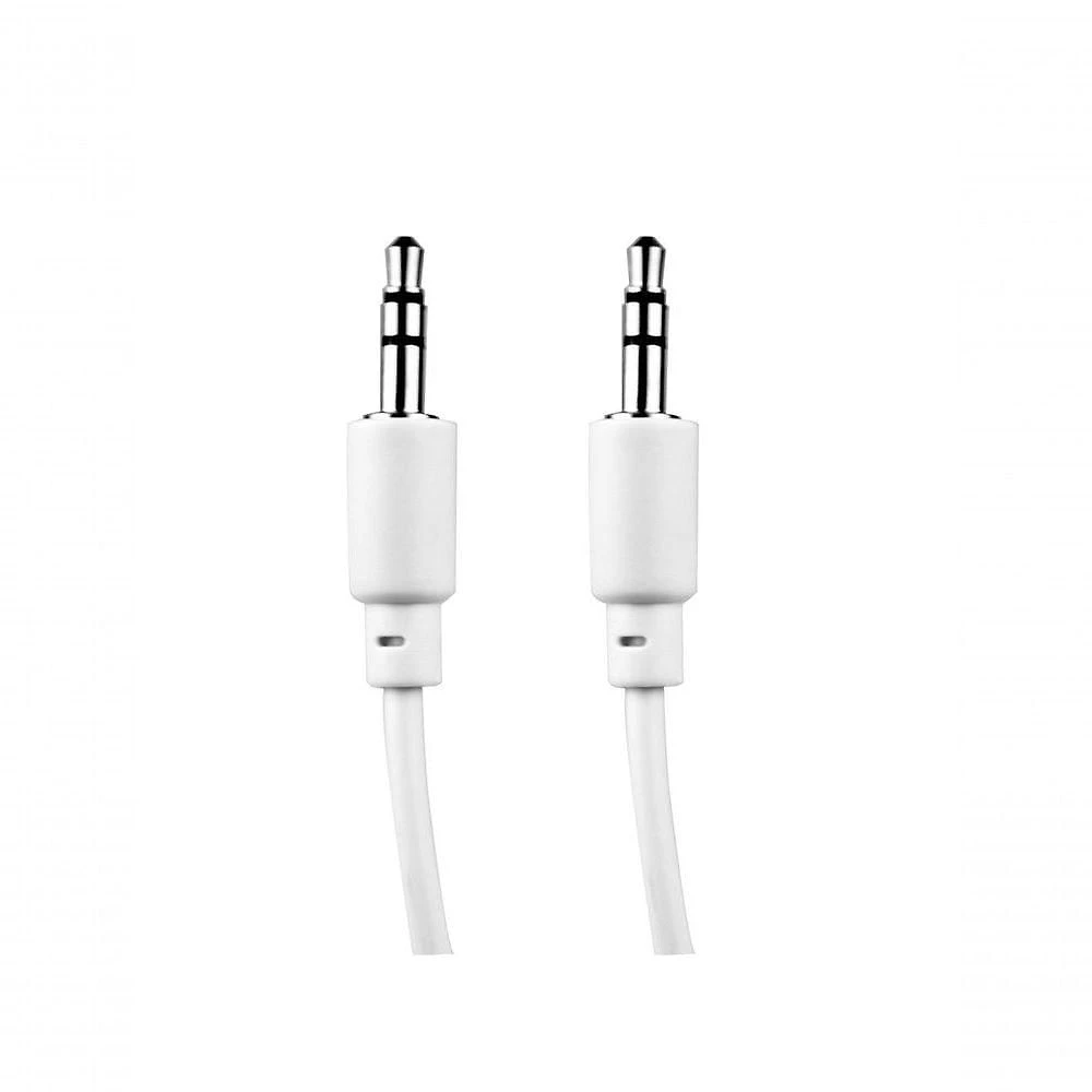 Cabo de Áudio Evus C-014 Estéreo com Plug P2 3,5MM em Ambas as Extremidades 1M Branco