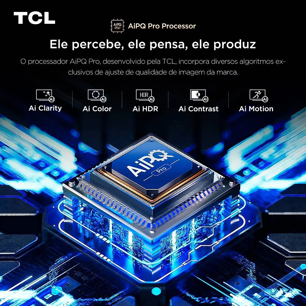 Smart TV TCL 55 Polegadas QLED 4K P8K WiFi Bluetooth Google TV 144Hz HDR10+ Dolby Atmos Vision 55P8K