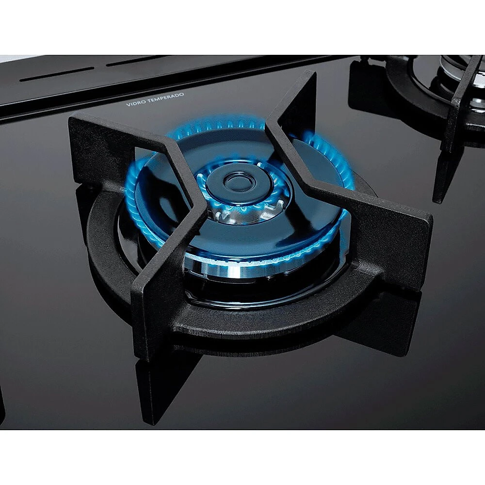 Fogão de Embutir 5 Bocas Fischer Gran Cheff com Forno Elétrico Tripla Chama Preto - 220V