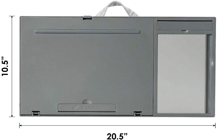 LapGear Ergo Pro Lap Desk com 20 ângulos ajustáveis mouse pad e suporte para telefonecinza