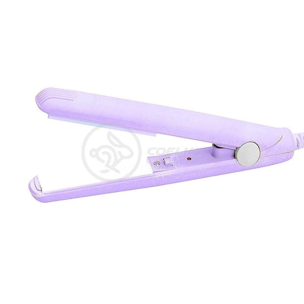 Mini Chapinha Prancha Portátil 17Cm Bivolt Profissional Roxo