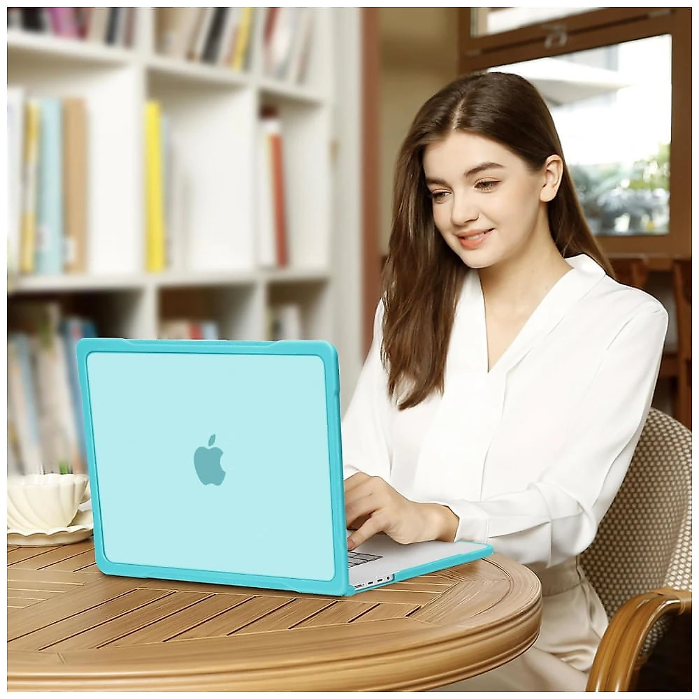 MOSISO Capa Rígida para MacBook Pro 16" 2025-2021, TPU Anti-Risco e Anti-Dedadas, com Filme de Teclado e Adaptador Tipo C, Turquesa