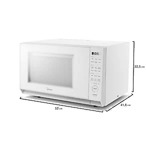 Forno Micro-ondas Midea MasterCook MHP35B 35L MasterClean 10 Níveis de Potência Branco 110V