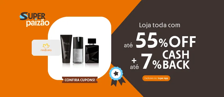 Loja Natura com até 7% de cashback