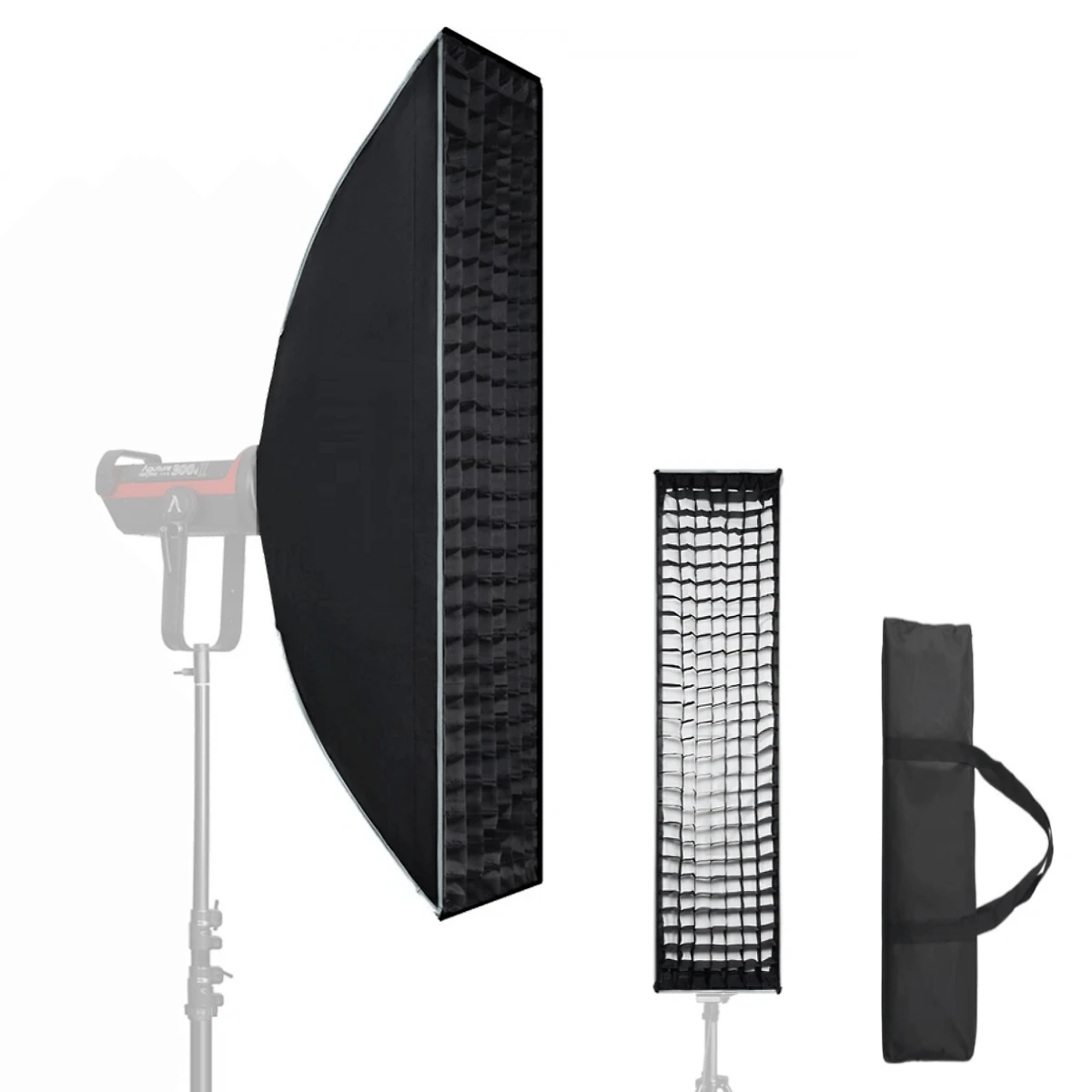 Softbox Strip Retangular RZD-30x120cm Bowens com Grade Montagem Rápida