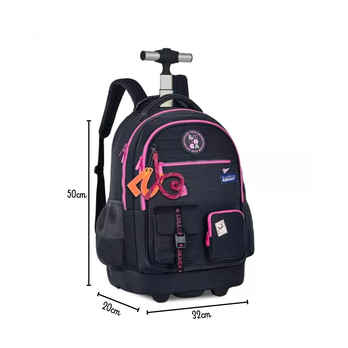 Miniatura Mochila De Carrinho Oficial Luluca Clio Style Preto - 24634