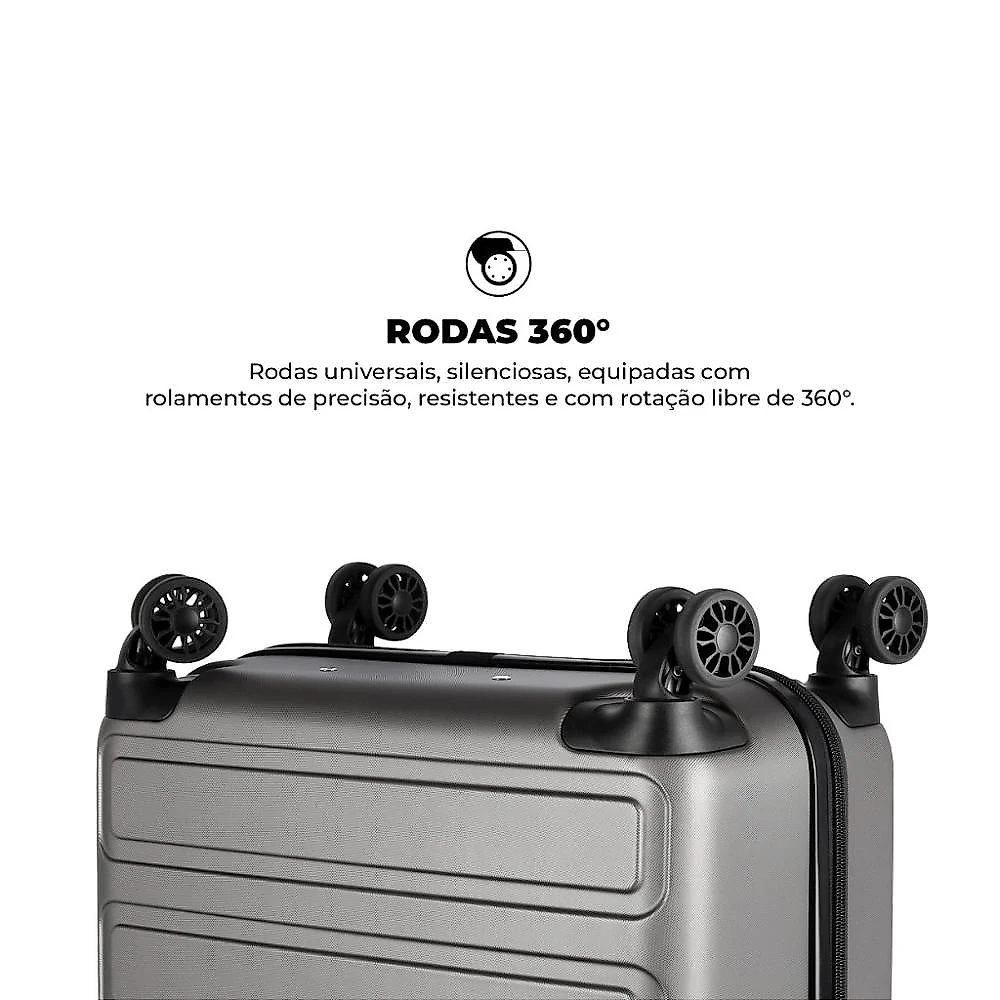 Mala de Viagem Armor com Rodas 360° - Média - Gshield