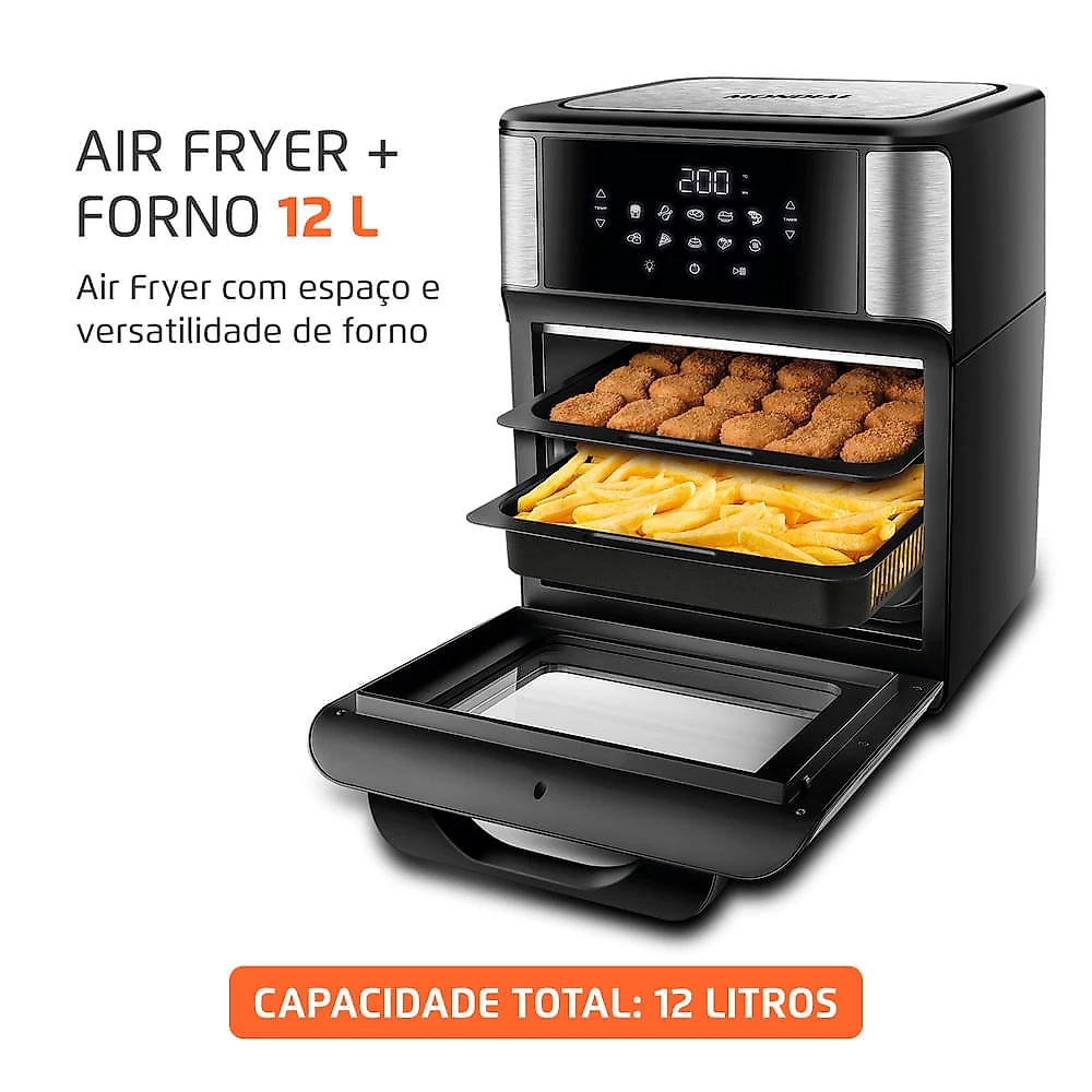 Fritadeira Elétrica Forno Oven 12L Mondial AFON-12L-BI-BC 220