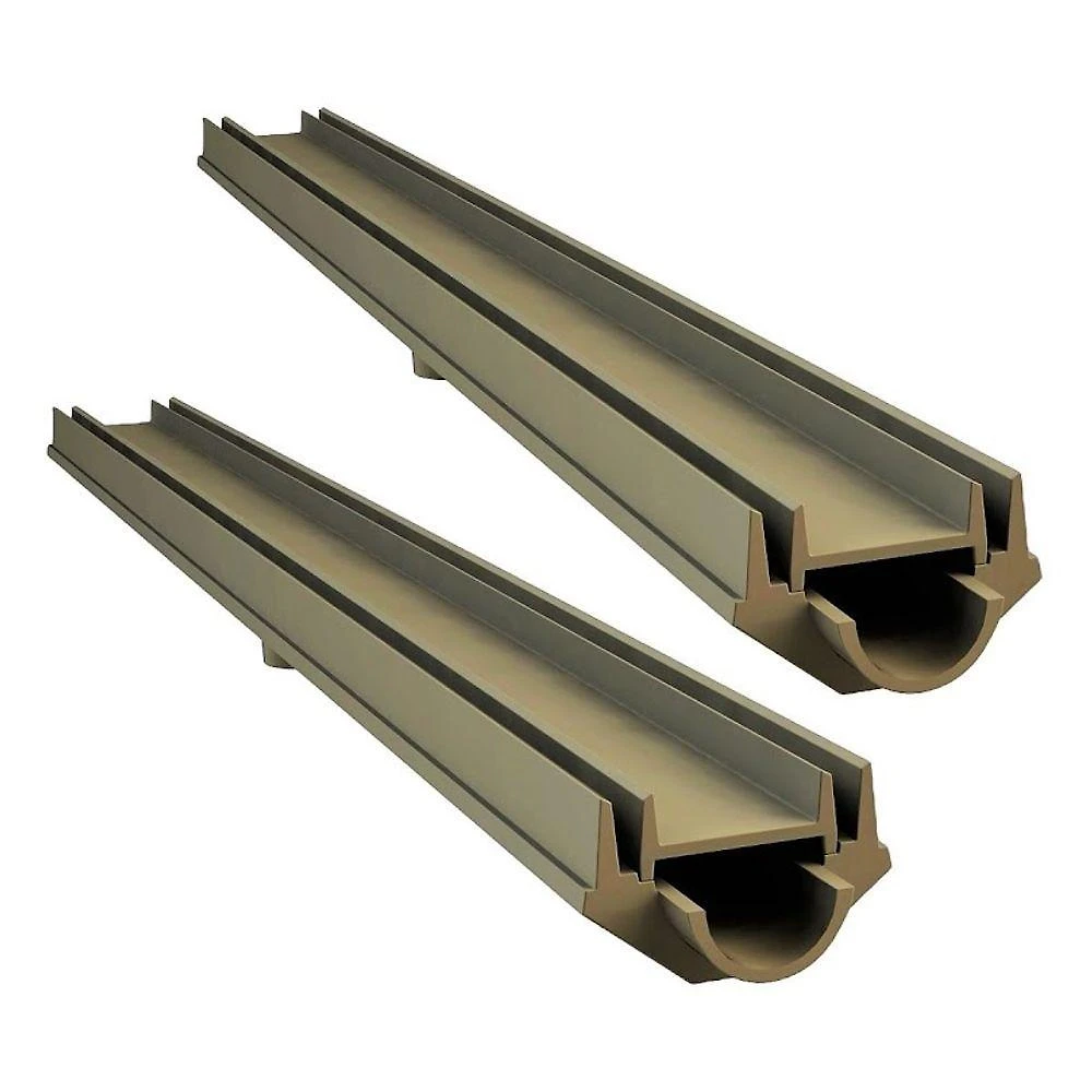 Kit 2 Grelhas Invisíveis Rebaixadas com Caixa Coletora Fendi 100x8cm GDA Industria e Distribuidora