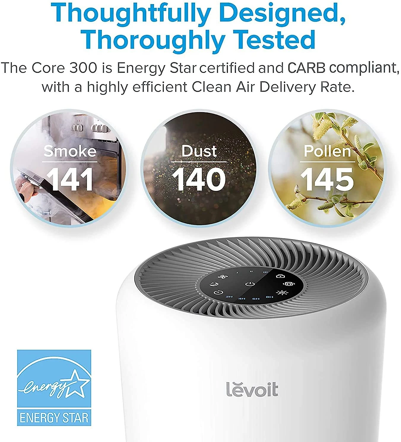 LEVOIT Esterilizador de Ar, Filtro Hepa, Vírus/Bactérias, Branco 110V LEVOIT Esterilizador de Ar Filtro Hepa VírusBactérias Branco 110V