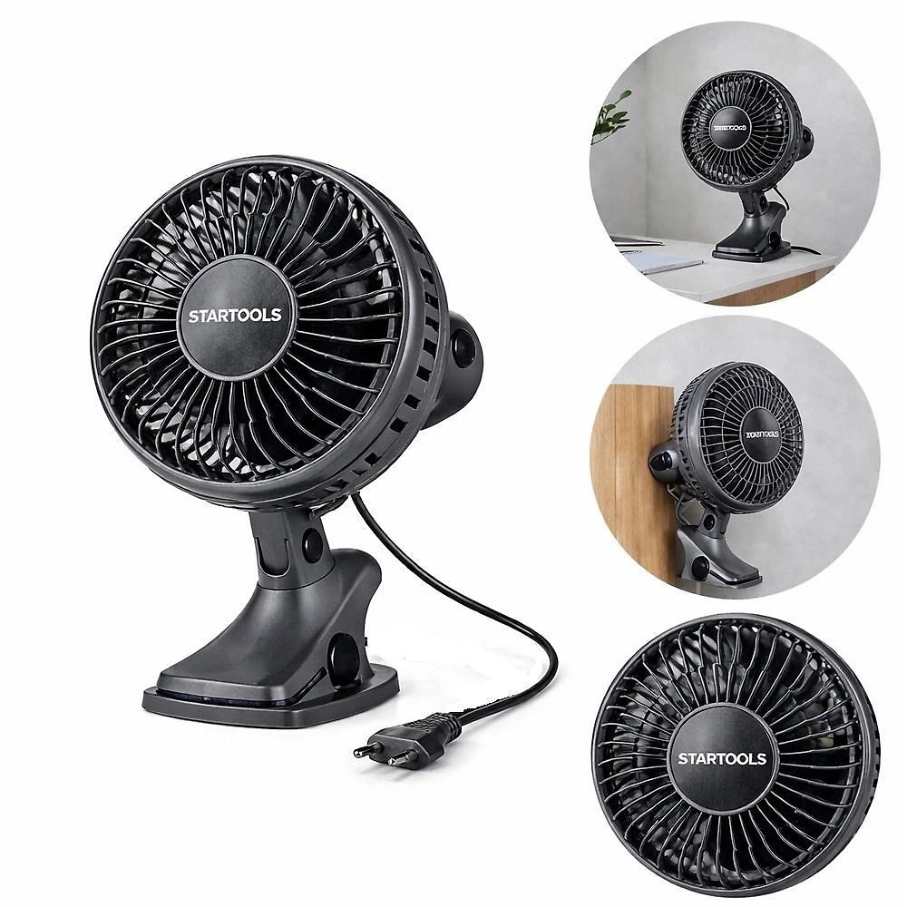 Ventilador de Mesa Utibom 25W 2 Velocidades Cinza Portátil 110V