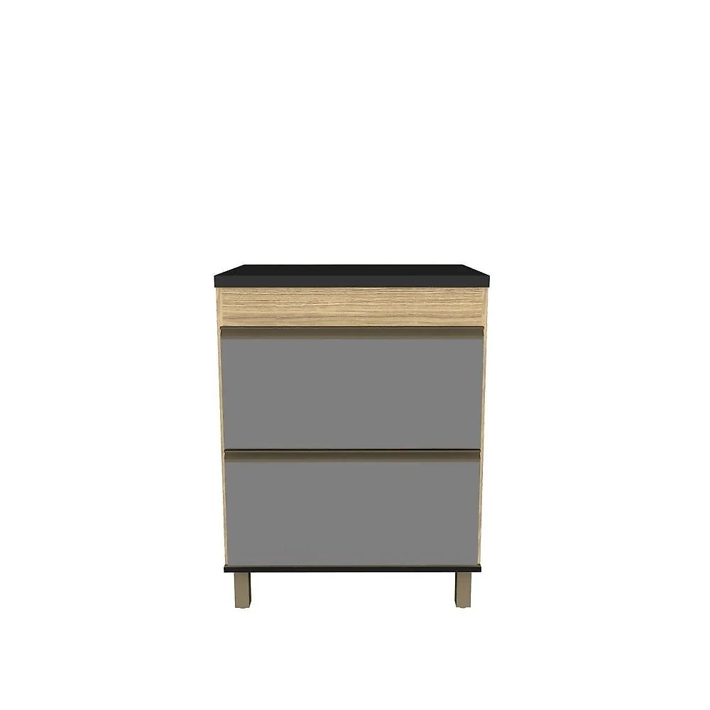 Balcão Modulado com Gaveta e Porta 70cm Confort 100%MDF Amêndoa/Acqua