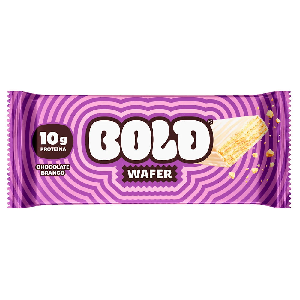 Bold Wafer Sabor Chocolate Branco com 10g de Proteína 40g