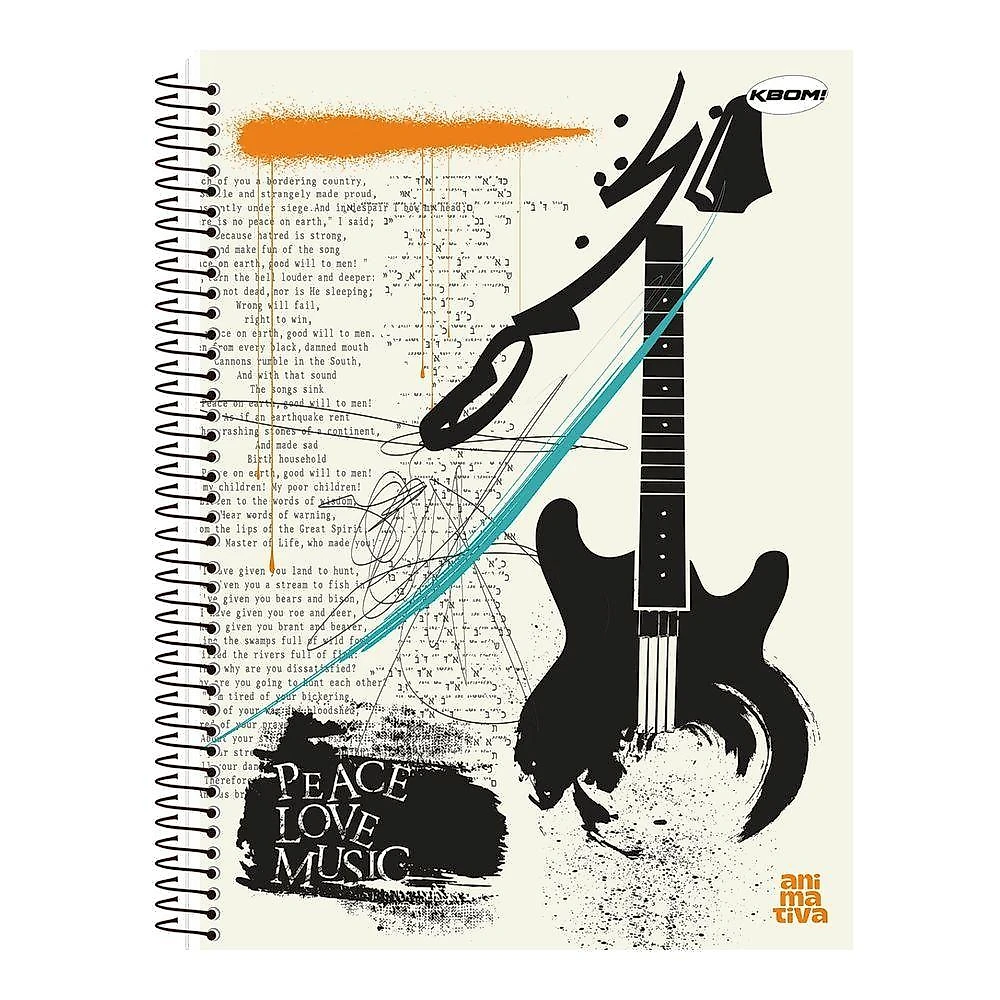 Caderno Espiral Capa Dura São Domingos Animativa 20 Matérias 400 Folhas Pautadas 200x275mm