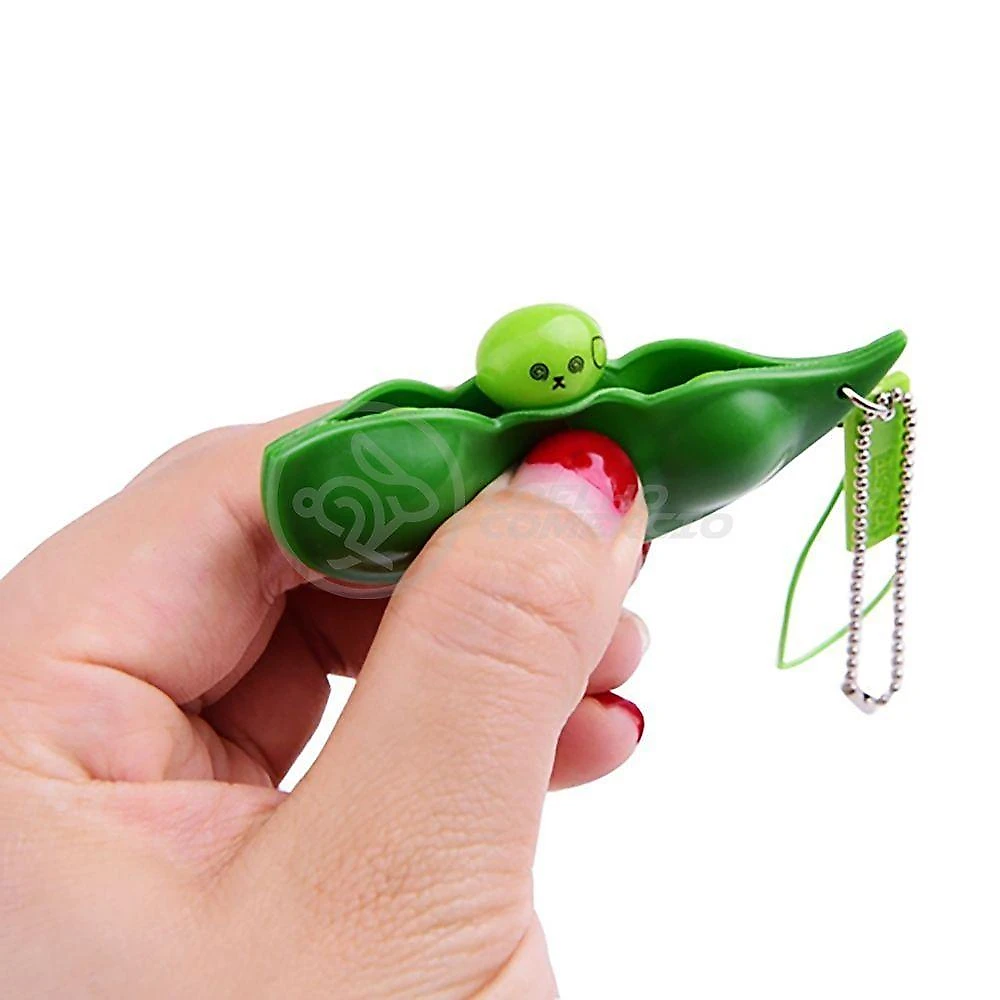 Chaveiro Brinquedo Antiestresse Chaveiro Ervilha Fidget Toy para Aliviar Estresse e Ansiedade Verde