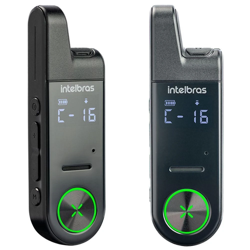 Rádio Comunicador Intelbras RC 6 Mini Walkie Talkie UHF Analógico 16 Canais Kit com 2