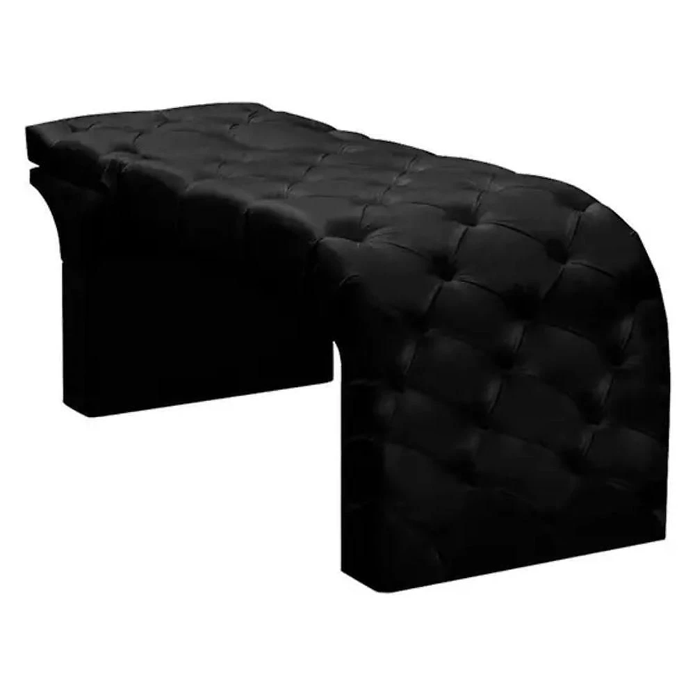 Maca Estofada Estética Cílios Regulável Spa Veludo Ivete Cor:preto