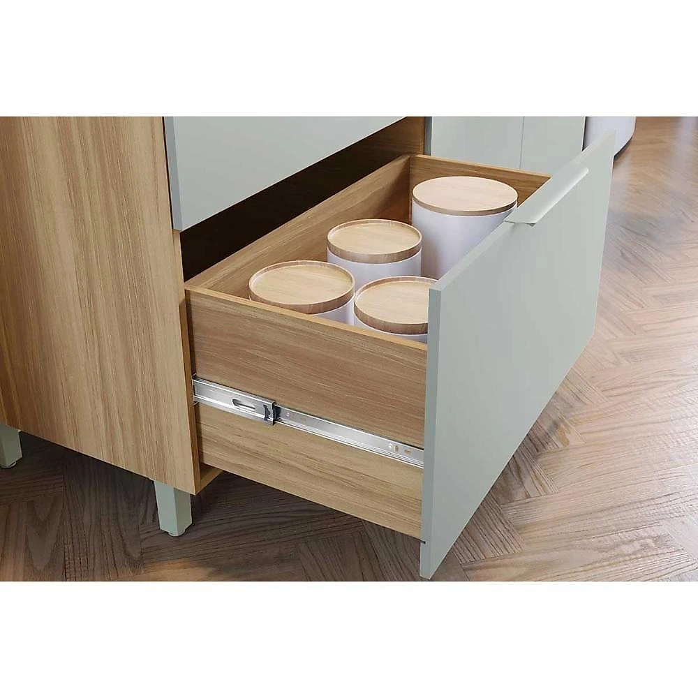 Cozinha Completa 6 Peças Marquesa 3 Aéreos 3 Balcões C6p42 Nature Verde