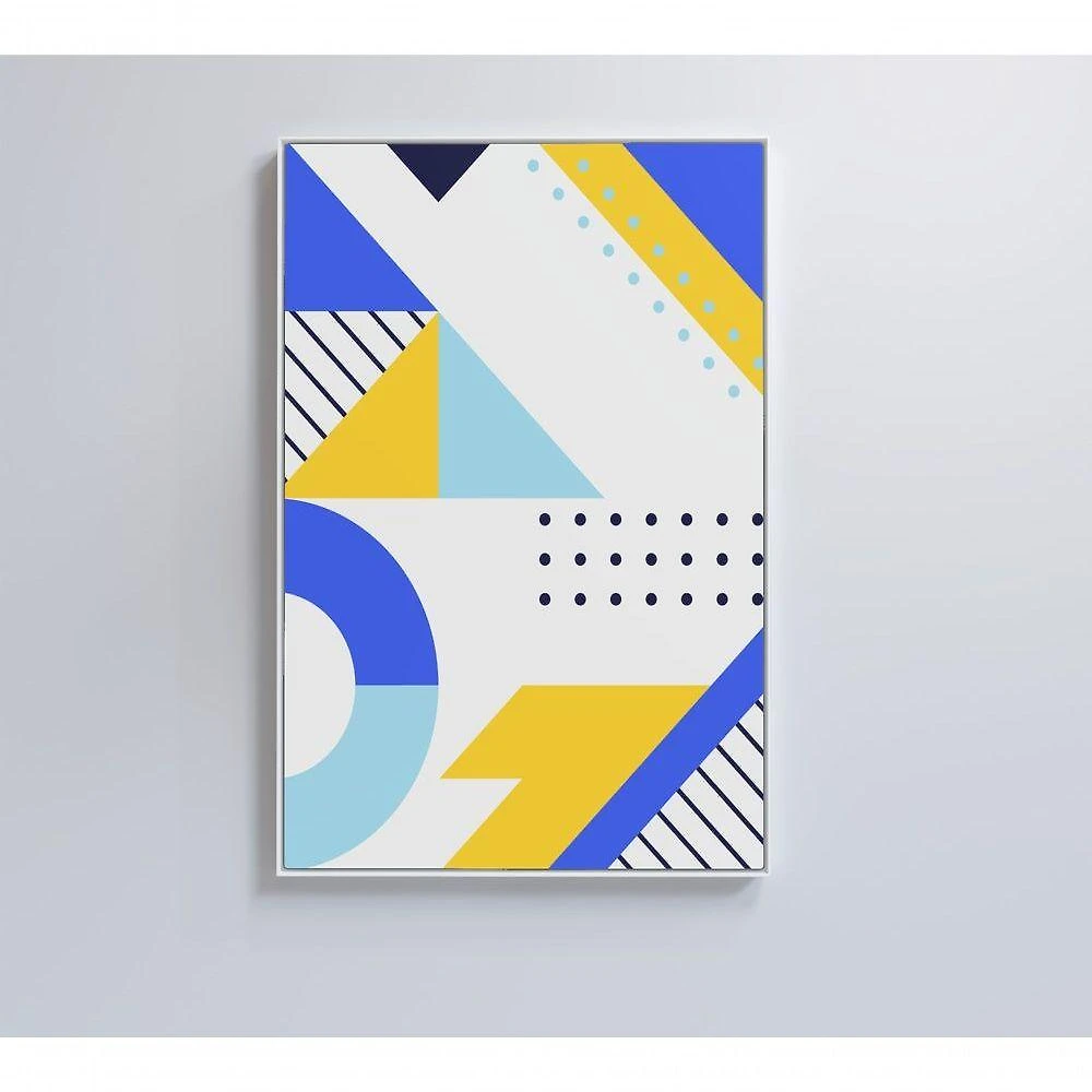 Quadro Geométrico Colorido 5 60x90 Cm Vidro Impresso