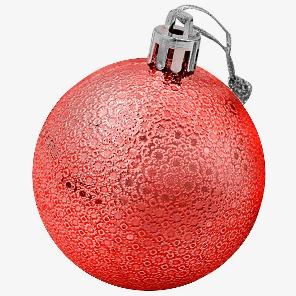 Kit 36 Bolas Enfeite Natalino árvore Natal 60mm Vermelho
