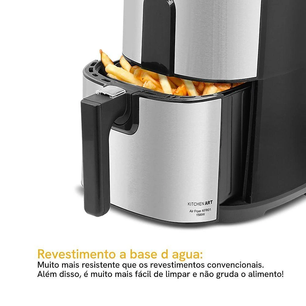 Air Fryer Kitchen Art 4,3L Cesto Quadrado 1500W KFR01 220V