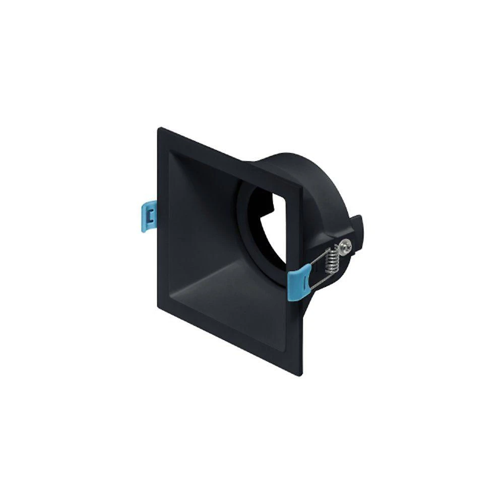 Spot De Embutir Recuado Stella Square Ar70 Gu10 Quadrado Bivolt Preto