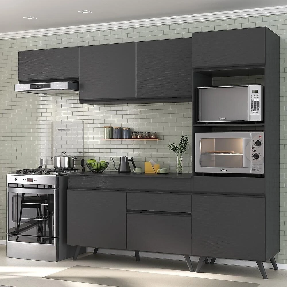 Armário De Cozinha Compacta 252cm Multimóveis V3690