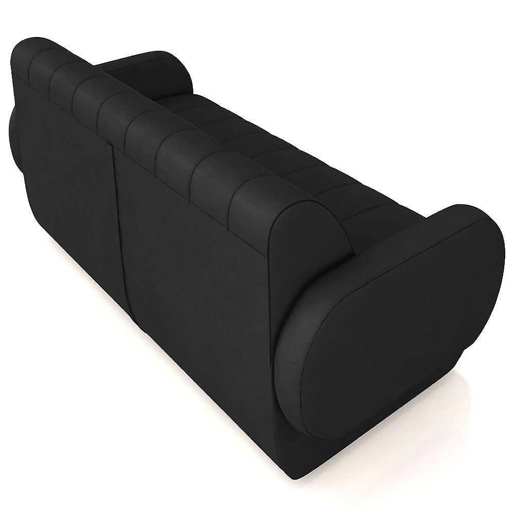 Sofá 2 Lugares Sala Living Orgânico 168cm Fávara K01 Veludo Preto - Lyam Decor