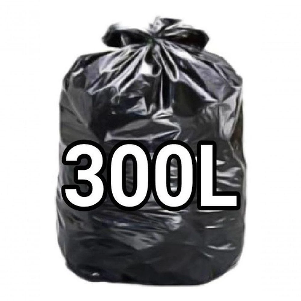 Saco para Lixo Sacos de Lixo 300L Super Reforçado Preto 115x130cm 100 Unidades Higipack