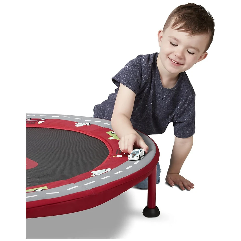 Miniatura Trampolim Infantil 2 em 1 Radio Flyer Vermelho Diversão garantida para os pequenos 110v