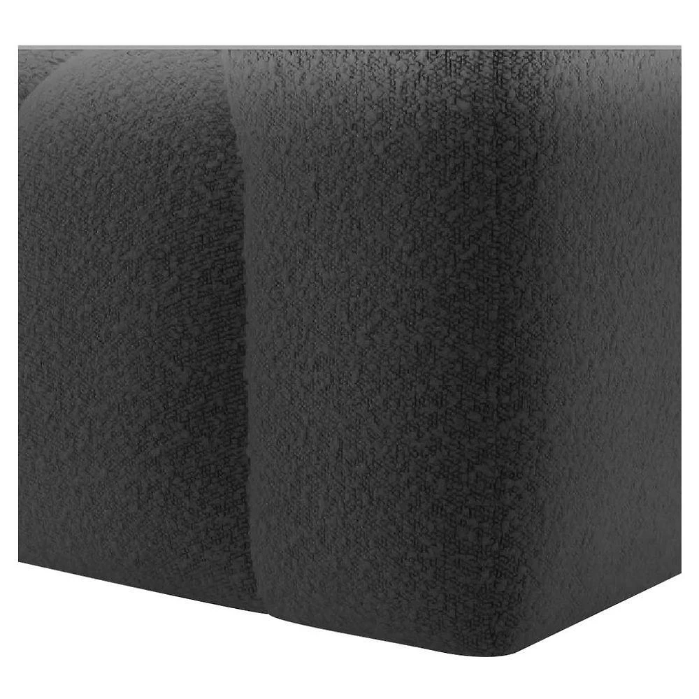 Sofá 2 Lugares Luxo Recepção Escritorio Sala Elegance 150cm Linho Cor Cinza Escuro