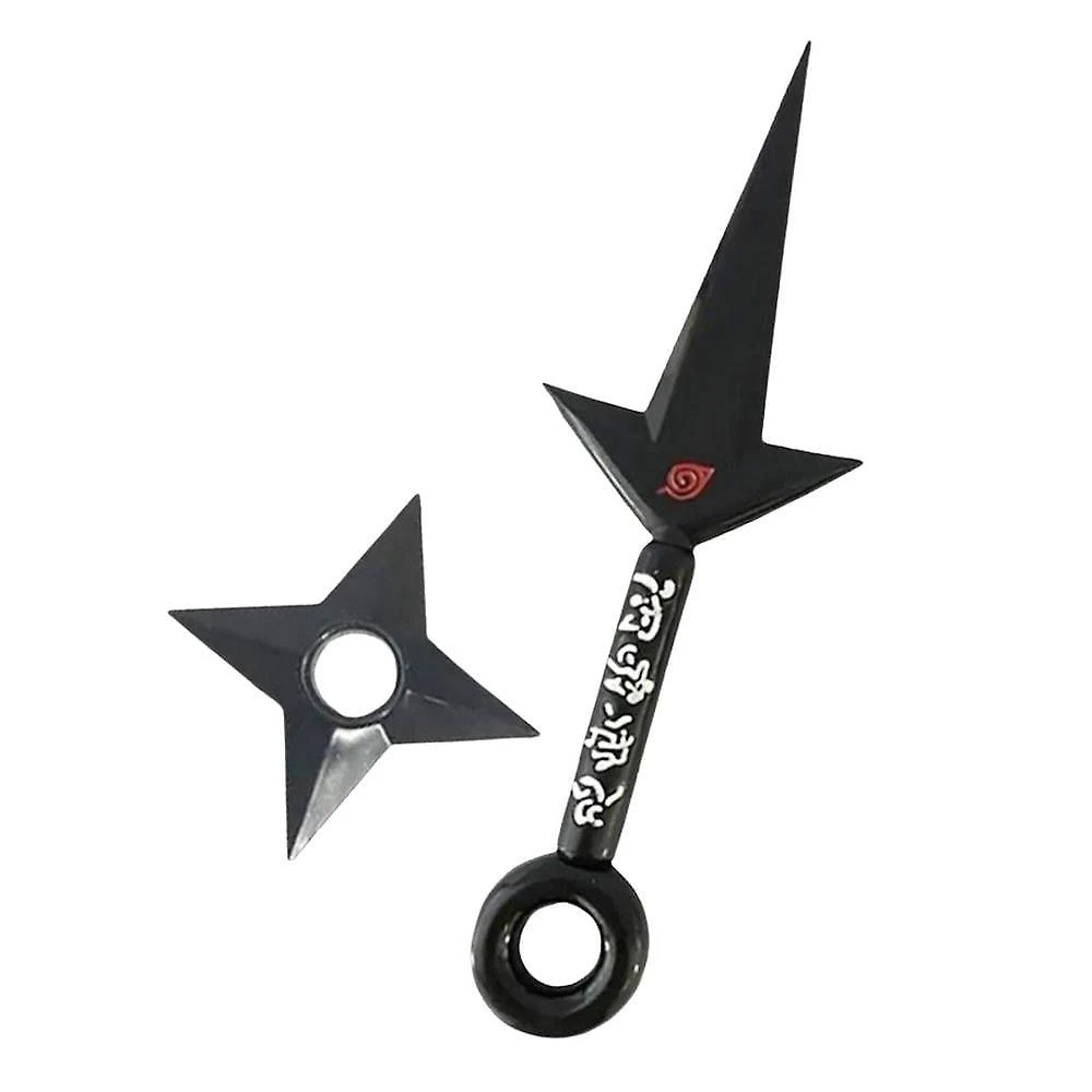 Kit Naruto Shippuden Kunai Minato 23,5Cm + Shuriken 9Cm 11