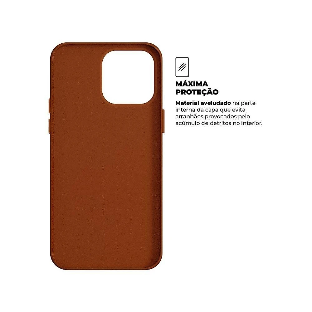 Capa para Celular Gshield para Iphone 15 Pro Max Proteção Contra Impactos com Acabamento em Couro