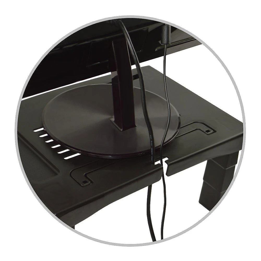 Suporte Ergonômico para Monitor e Notebook Reliza Ergonew 3, Ajuste com 3 Níveis de Altura, Preto - 11379