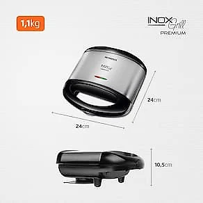 Sanduicheira Mondial Grill S-07 - Preto/Inox 110V