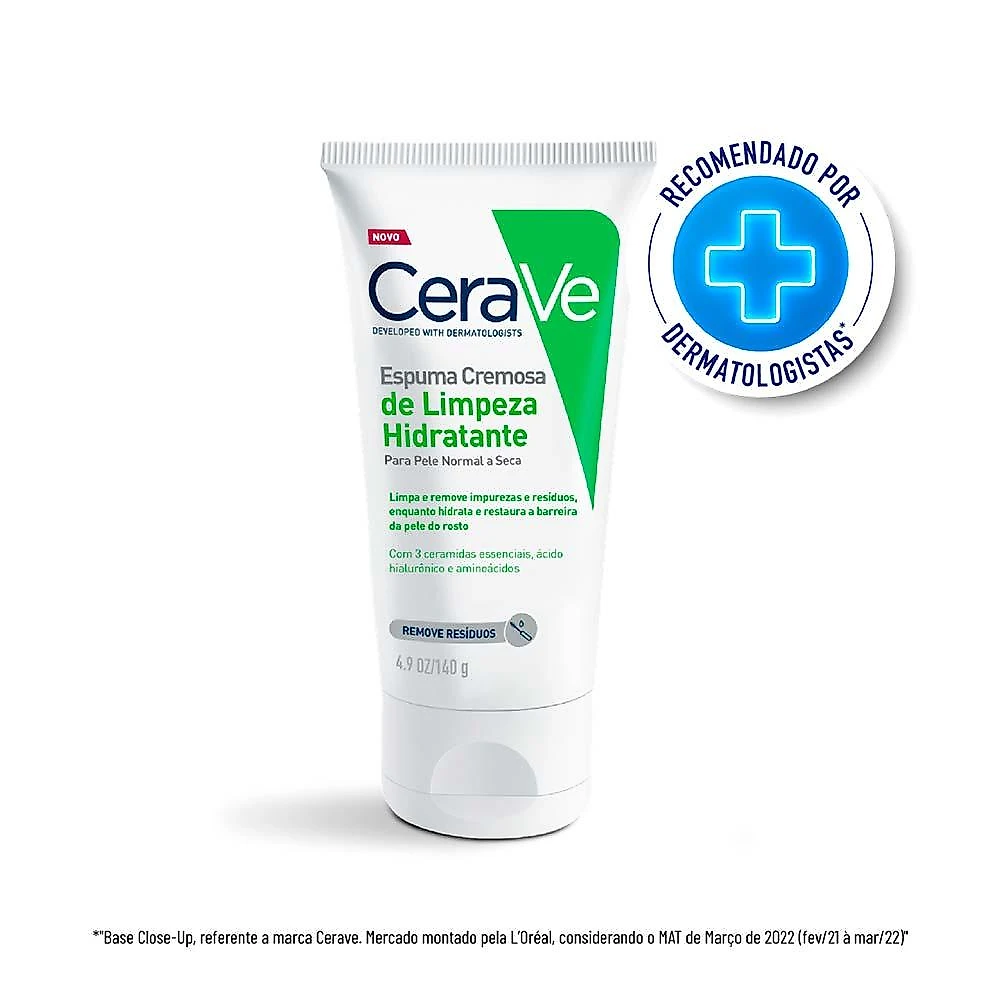 Creme espuma de limpeza facial cerave 140g