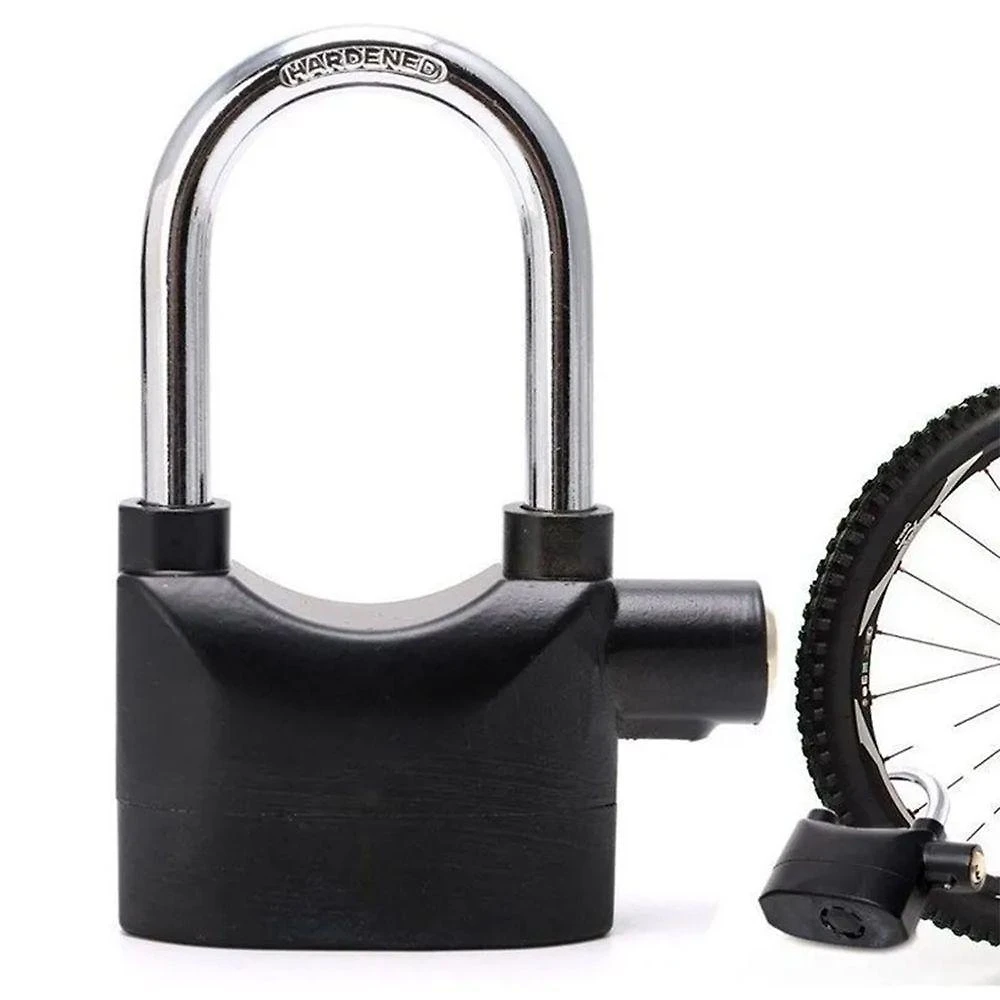 Cadeado Anti Furto Roubo Sirene 110db Som Alto Protege Casa Bicicleta Moto