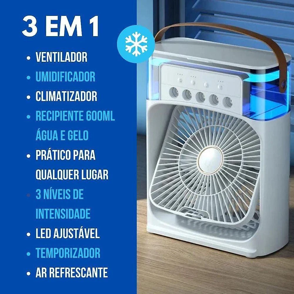 21CM Mini Ar Condicionado Utimix Portátil de Mesa 6000 BTUS 110V 220V Branco