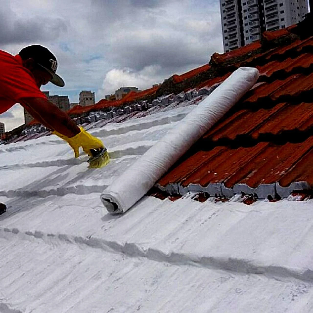Manta Bidim Vp50 30M² Impermeabilização  Telhado Laje Telha Poliéster - 30m² - Branco - Manta térmica para telhado - Impermeabilizante - Retangular - Sem gênero - 100cm - Algodão - Vp50