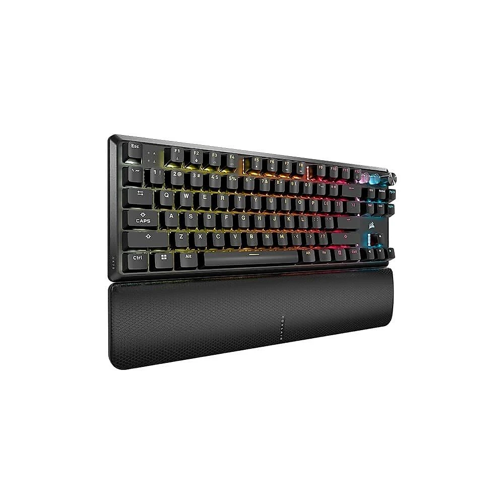 Teclado Magnético Gamer Corsair K70 PRO TKL LED RGB, Switch CORSAIR MGX, Hall Effect, Rapid Trigger, Anti-Ghosting, US, Preto - CH-911911G-NA