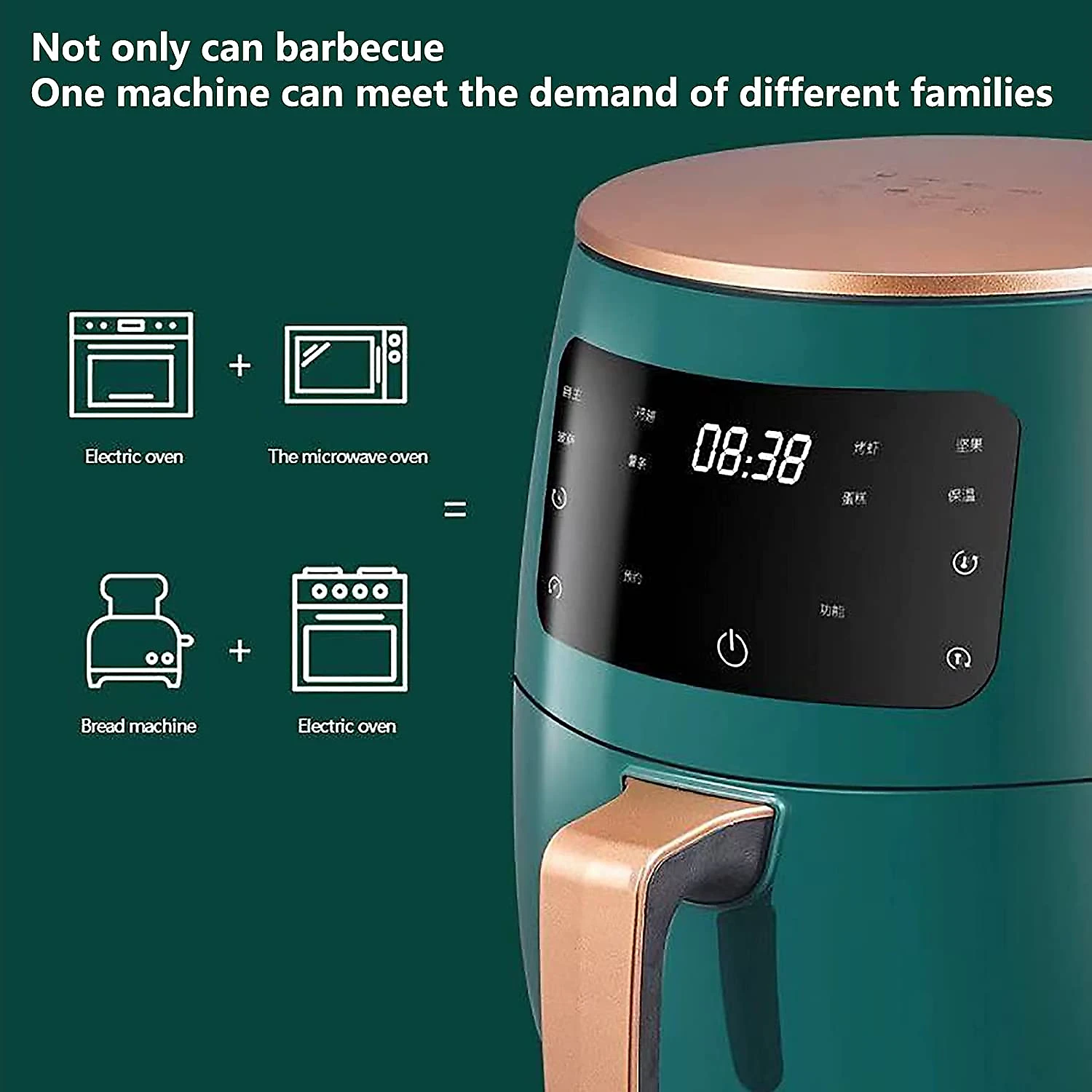 Gaone Fritadeira Elétrica AirFryer Capacidade 45L com Controle de Temperatura Ajustável 1400W110V