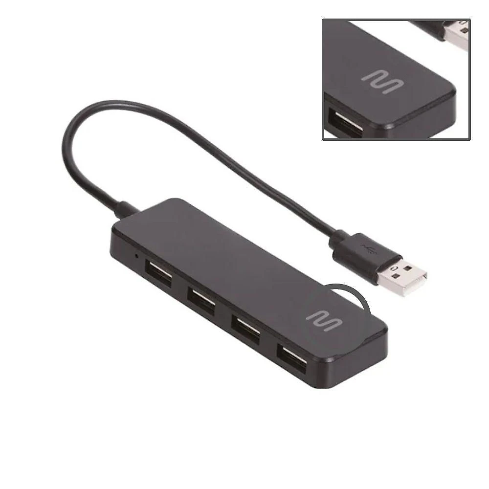 Hub USB AC443 com 4 Portas USB 2.0 Taxa de Transferência 480Mbps Preto Multi