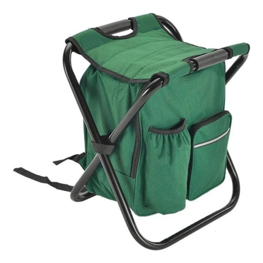 Banqueta Dobrável com Mochila Semi Térmica 2 em 1 Preto Yeet
