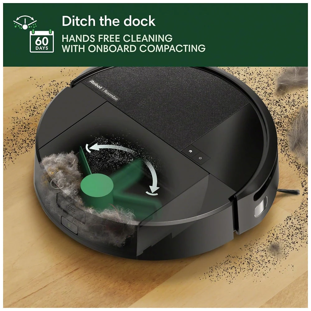 Miniatura Robô Aspirador iRobot Roomba 205 DustCompactor Preto LiDAR Navegação 4 Níveis Potência 120min Bateria