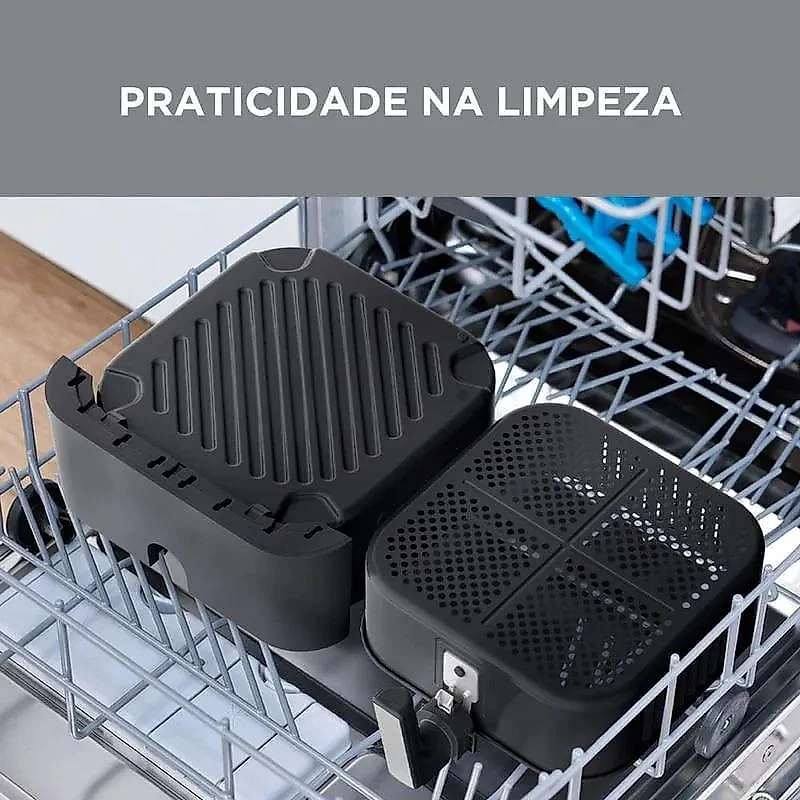 Fritadeira Air Fryer Midea 8,5L Widemax Cyclone Preto FWM85P1 127V
