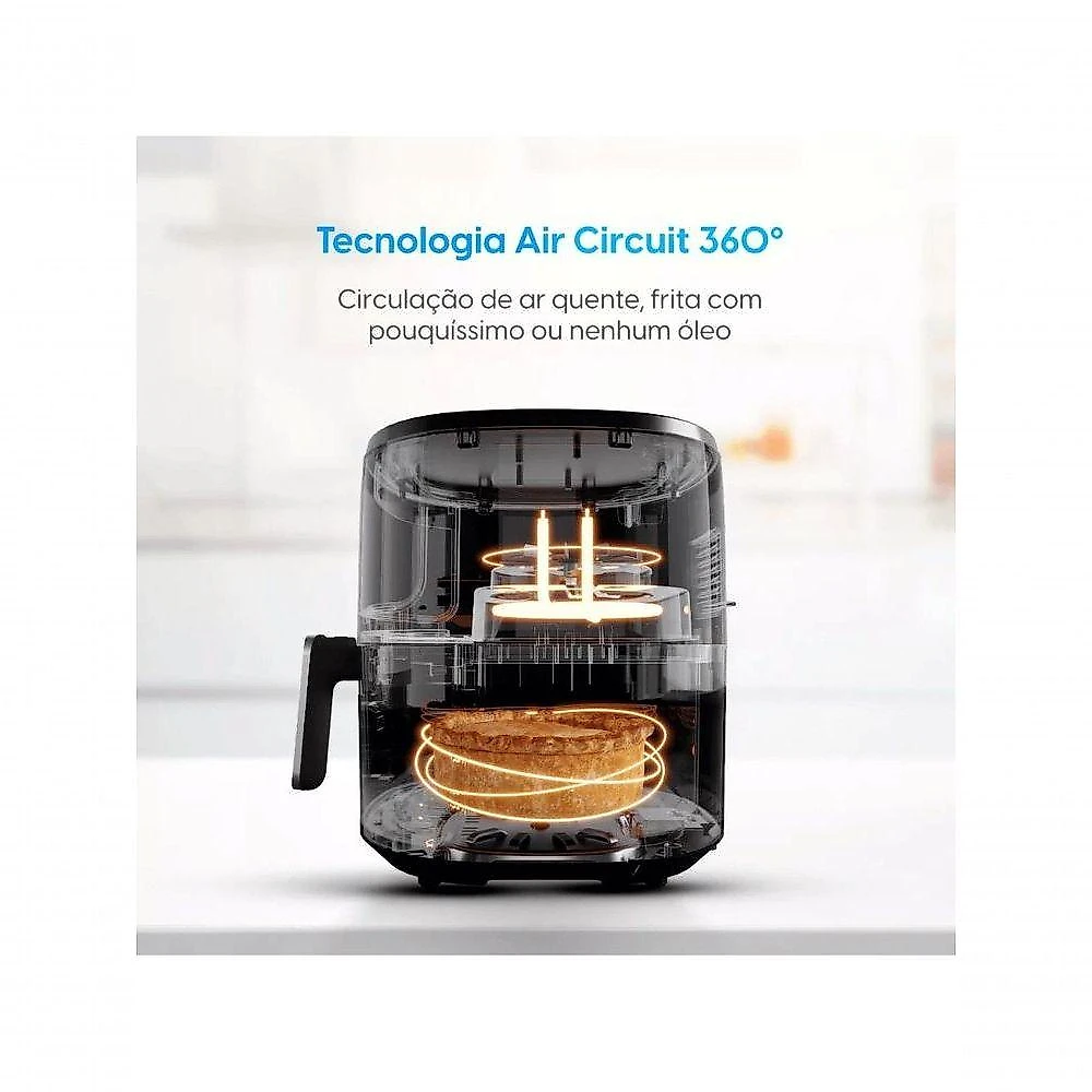 Fritadeira Elétrica Air Fryer Space 5 AFC50 5L 1700W com Timer e Desligamento Automático 220V