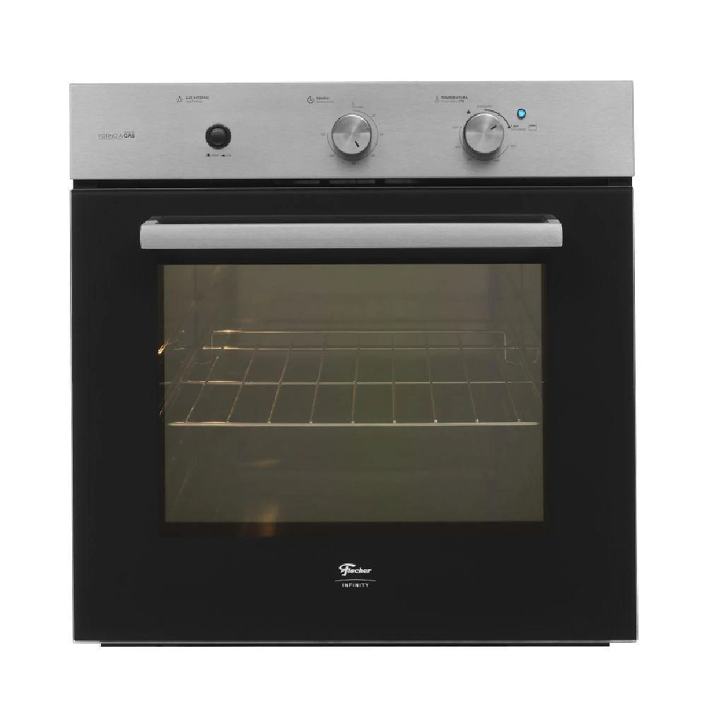 Forno a gas de embutir fischer infinity inox 78l 220v